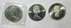      3 Unc  Canada 80  Silver Dollars  1 X 1964  2 X 1965 