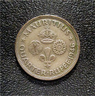 Africa-mauritius -1946-  500  1 4 Silver Rupee- Geo  Vi-royal Mint-km 18a-khg 3