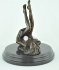 Statue Sculpture Sexy Pin-up Dancer Art Deco Style Art Nouveau Style Bronze Ma