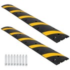 2 Pack 6ft Rubber Driveway Speed Bumps 2 Channel Heavy Duty Rubber Speed Bumps