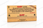 Raw Classic King Size Slim Rolling Papers Full Box 50 Packs 32 Leaves pack
