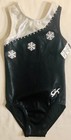 Gk Black Mystique Girls X-small Slvls Snowflakes Ja Gymnastics Dance Leotard Cxs