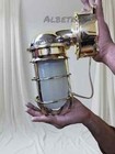 Nautical Marine Brass Wall Sconce Oceanic Ship Light With Frosted Glass 2pcs