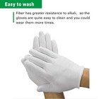 S dian 8 Pairs White Cotton Gloves 7 5  Medium Size  Film  Coins  Cd dvd