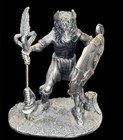 Vintage Pewter Buffalo Bull Dancer Native American Figurine Tudor Mint Usa