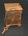 Vintage Antique 1882 Cast Iron Roller Safe Bank  With Key Orig Paint