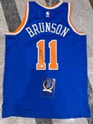 Jalen Brunson Back Signed New York Knicks Home Jersey  11