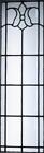Simple Floral Large Old English Leaded Stained Glass Window 16 5  X 44 
