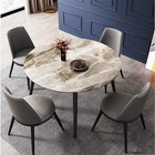 Modern Round Kitchen Dining Table Marble Top 80cm Diameter Linving Dining Room