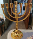 Menorah Vintage Hanukkah Jewish Judaica Jerusalem 7 Candle Holder