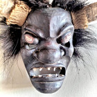Hand Carved Vintage Wooden Demon Mask 