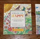 Lot 2 Adult Zen Coloring Book Color Me Happy   Color Me Calm New Relaxation