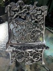 Vintage Book   Bible   Cookbook Stand Silver - Heavy-duty Scroll Cast Iron