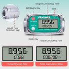 3 4 Inch Digital Turbine Water Fuel Flow Meter With 3 4 Inch Npt Male  0 8-13 2