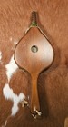 Vintage-carved Wood  Leather   Copper Fireplace Bellows 19    Functional