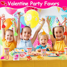 40 Pcs Valentine Exchange Gift Sticky Hands Heart For Kids Goodie Bag Stuffer Se