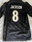 Mens Small Ravens Lamar Jackson  8 Nwt Black Jersey All Stitched
