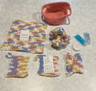 Handmade  100   Cotton  Crochet Spa Set Mothers Day Birthday Gift Easter