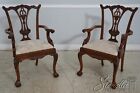 Lf66093ec  Set Of 8 Ej Victor Chippendale Mahogany Dining Room Chairs