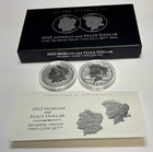2023 Morgan And Peace Dollar Reverse Proof Two-coin Set Box   Coa