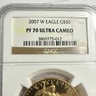2007 W Gold Proof  50 American Eagle 1 Oz Coin Ngc Pf70 Ultra Cameo