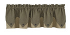 Brown Beige Window Valance 72 X 15 Country Farmhouse Primitive Star