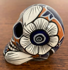 Hand-painted Mexican Terracotta Skull   Day Of The Dead Folk Art   3    Decorative