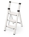 Ladder  Lightweight Aluminum Step Stool With Convenient Handgrip  3 Step White