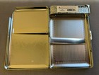 Etched Design Silver Cigarette Case With Built In Lighter Metal Wallet D2