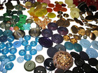 Lot  Antique Vintage Buttons Bakelite Celluloid Metal Glass Carved Mop Cloth