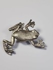 Treefrog Brooch Lapel Pin Fine Pewter By Gg Harris 1994 Vintage