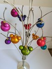Disney Parks Set 12 Mickey Mouse Head Icon Matte Glass Christmas Ornaments Lot