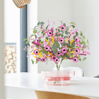 6 Pack Spring Fake Daisies Bouquet Faux Pink Flowers Artificial Daisy Lavender F