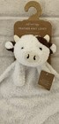 Levi And Emmie Lovey Baby Security Blanket Nunu Feather Knit Cow Off White