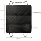 Seat Cover Rear Back Car Pet Dog Travel Waterproof Bench Protector Luxury -black