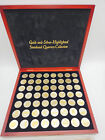      1999-2009 Gold   Silver Highlighted Enameled Statehood Quarters 56 Coin Set