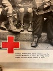 Wwii Red Cross Posters Lot Of 4 France Shoes  Vets  Emblem 30 x20 