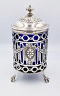 18th Century German Augsburg Solid Silver Openwork Mustard Pot