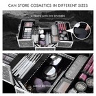 Makeup Train Case Portable Cosmetic Box Organizer Storage 4 Trays Aluminum Ma   