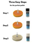 Line10 Tools Metal Buffing Wheel Kit For Drill  With 3 Step Polishing Compound