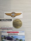 2025 Disney Transport Wdw Monorail Metal Coin Co-pilot Card Sticker Lot Of 4