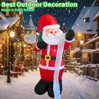 6ft Inflatable Santa With List Outdoor Decoration  Christmas Blow Up Yard Dec   