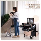 Professional Makeup Artist Rolling Train Case Multi-functional Cosmetic Train   