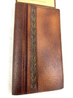 1946 Leather Brown   Bigelow Pocket Notebook Wilkes Barre Pa  Basketball Champs