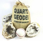 X-large 4  To 5  Moroccan Quartz Crystal Break Your Own Geodes Gift Bag - 3 Pack