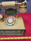 Vtg Deco-tel Rotary Dial Phone Gold Ornate Victorian Regency Style