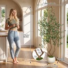 6ft Artificial Olive Tree Tall Fake Plant With White Pot Home Office Use