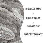Fuzzy Chunky Chenille Yarn For Crocheting  Soft Plush Bulky Hand Knitting 3-skei