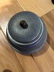 Vintage 1930s-1040s Art Deco Spun Aluminum Musical Vanity Powder Puff Box -works