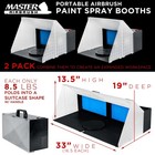 Portable Dual Hobby Airbrush Paint Spray Booth Kit Exhaust Filter Extractor Set